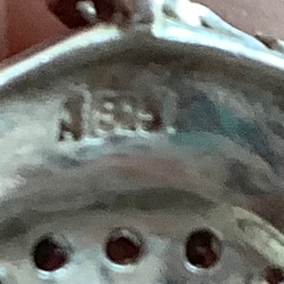 Sterling Silver Pendant with clear and Marcasite stones - Picture 3 of 5